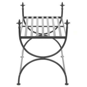 Vintage Metal Bench | Elegant Black Design | Hipomarket