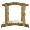 Garden Bridge with Rail - Solid Wood Pine | Hipomarket