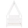 Kids Bed Frame White 80x200 cm | Solid Pine Wood Design