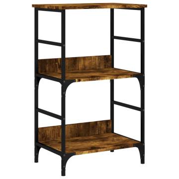 Bookshelf Smoked Oak - Stylish Storage Solution (50x33x82 cm)