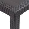 Garden Table Brown 150x90 cm - Rattan Look for Outdoor Dining