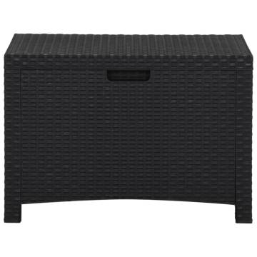 Garden Storage Box 60x54x41 cm - Rattan Graphite | Hipo Market