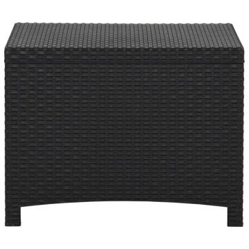 Garden Storage Box 60x54x41 cm - Rattan Graphite | Hipo Market