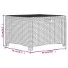 Garden Storage Box 60x54x41 cm - Rattan Graphite | Hipo Market