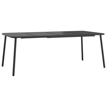 Stylish Anthracite Garden Table - 200x100 cm Steel