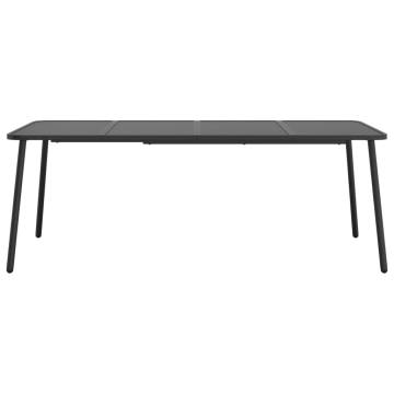 Stylish Anthracite Garden Table - 200x100 cm Steel