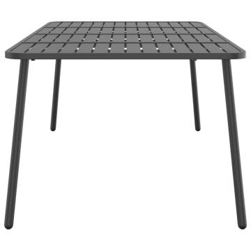 Stylish Anthracite Garden Table - 200x100 cm Steel