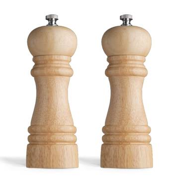 Amefa 15 cm Natural Pepper and Salt Mill Set – 2 Pcs