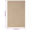 Rug 140x200 cm Jute Look - Indoor & Outdoor | HipoMarket