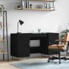 Desk Black 140x50x75 cm Engineered Wood Colour black 