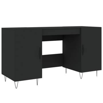 Elegant Black Desk 140x50x75 cm - Stylish & Functional