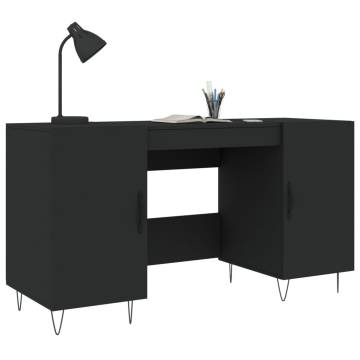 Elegant Black Desk 140x50x75 cm - Stylish & Functional