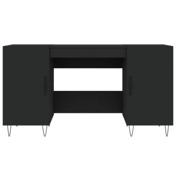 Elegant Black Desk 140x50x75 cm - Stylish & Functional