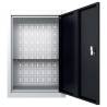 Industrial Wall Mounted Tool Cabinet - Metal Grey & Black