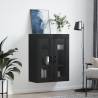 Wall Mounted Cabinet Black 69.5x34x90 cm - Stylish Storage