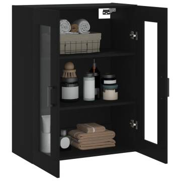 Wall Mounted Cabinet Black 69.5x34x90 cm - Stylish Storage