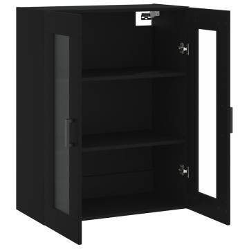 Wall Mounted Cabinet Black 69.5x34x90 cm - Stylish Storage