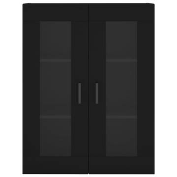 Wall Mounted Cabinet Black 69.5x34x90 cm - Stylish Storage