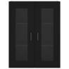 Wall Mounted Cabinet Black 69.5x34x90 cm - Stylish Storage