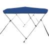 3 Bow Bimini Top Blue 183x180x137 cm - UV Resistant Boat Canopy