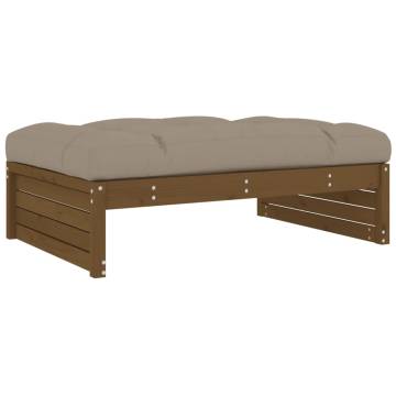 Honey Brown Garden Footstool - Solid Pine Wood (120x80 cm)