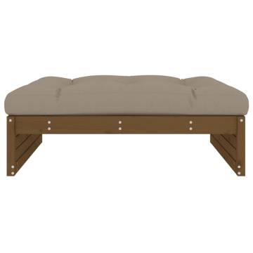 Honey Brown Garden Footstool - Solid Pine Wood (120x80 cm)