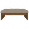 Honey Brown Garden Footstool - Solid Pine Wood (120x80 cm)