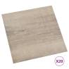 Self-Adhesive Flooring Planks - 20 Pack, Taupe | HipoMarket