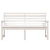 White Garden Bench - Solid Pine 159.5x48x91.5 cm | HipoMarket