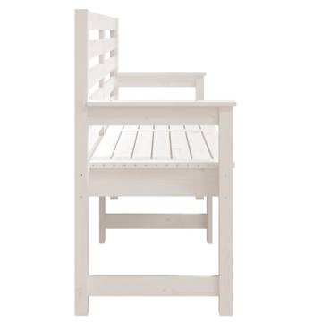 White Garden Bench - Solid Pine 159.5x48x91.5 cm | HipoMarket