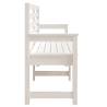 White Garden Bench - Solid Pine 159.5x48x91.5 cm | HipoMarket