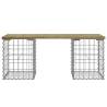 Gabion Design Garden Bench - Impregnated Pinewood | HipoMarket