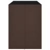 Stylish Bar Table with Glass Top - Brown Poly Rattan 145x80x110 cm