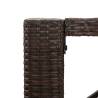 Stylish Bar Table with Glass Top - Brown Poly Rattan 145x80x110 cm