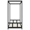 Kids Bed Frame Black 90x200 cm - Solid Pine Wood