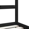 Kids Bed Frame Black 90x200 cm - Solid Pine Wood