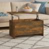 Coffee Table Smoked Oak 102x55.5x52.5 cm Engineered Wood Colour smoked oak Quantity in Package 1 