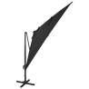 Cantilever Umbrella with LED Lights – 300 cm Black