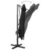 Cantilever Umbrella with LED Lights – 300 cm Black