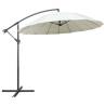 Hanging Parasol White 3 m Aluminium Pole Colour white 