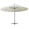 Hanging Parasol White 3 m Aluminium Pole - Shade & UV Protection