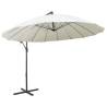 Hanging Parasol White 3 m Aluminium Pole - Shade & UV Protection