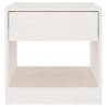 Stylish Bedside Cabinets Set - Solid Pinewood - 2 pcs White