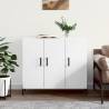 Sideboard High Gloss White 90x34x80 cm Engineered Wood Colour high gloss white Quantity in Package 1 