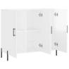 High Gloss White Sideboard | 90x34x80 cm | Durable Design