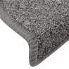 Carpet Stair Treads 15 pcs Dark Grey - Slip Resistant & Washable