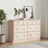 Chest of Drawers ALTA - Solid Pine Wood Storage 112x35x73 cm