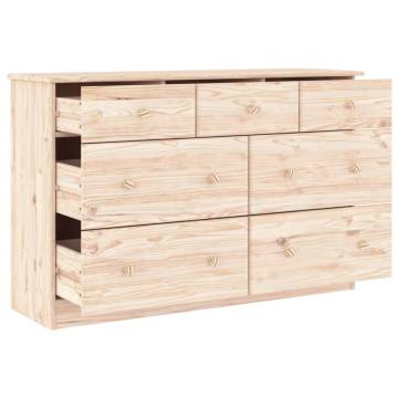 Chest of Drawers ALTA - Solid Pine Wood Storage 112x35x73 cm