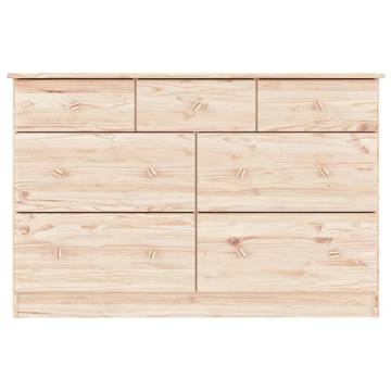 Chest of Drawers ALTA - Solid Pine Wood Storage 112x35x73 cm