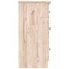 Chest of Drawers ALTA - Solid Pine Wood Storage 112x35x73 cm